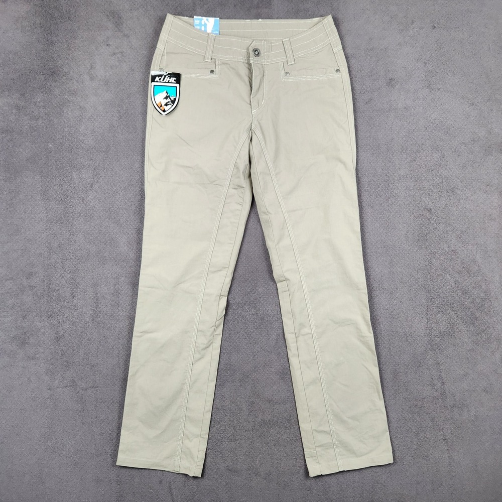 KUHL Splash Pants Womens 6 Short Khaki Straight Leg Stretch Outdoor Hiking NEW